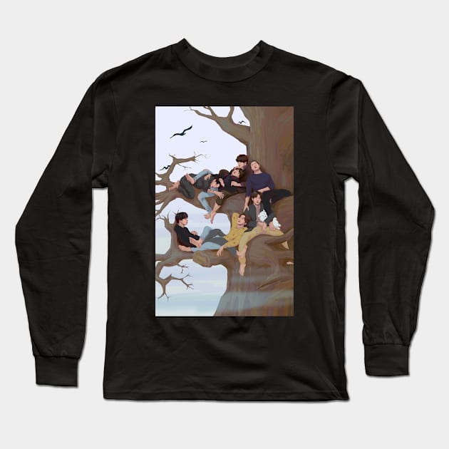 Bangtan in a Tree Long Sleeve T-Shirt by Elsa-draws